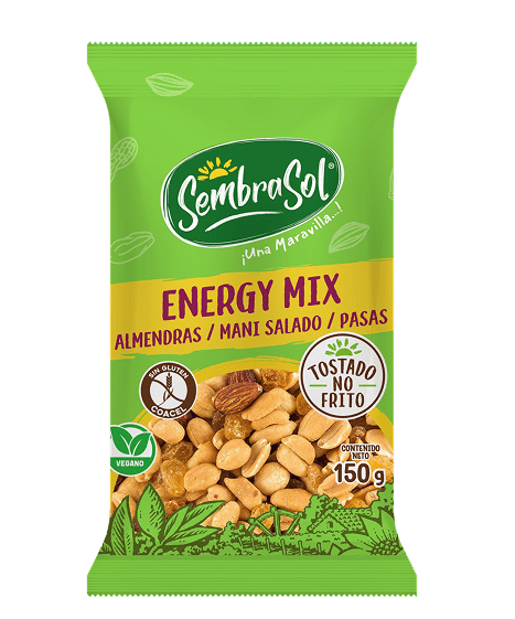 ENERGY MIX 150G ALMENDRA MANI PASAS (CAJA: 20 UNIDADES)
