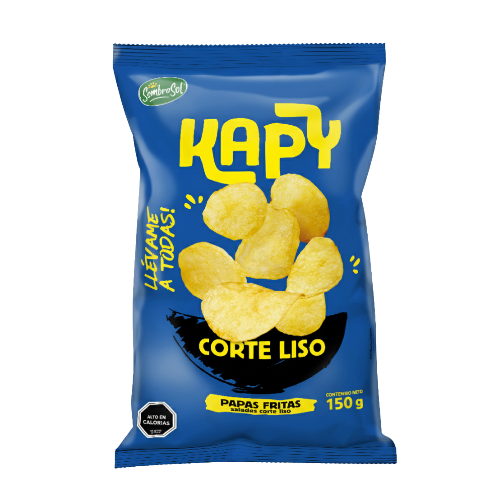 PAPAS FRITAS KAPY CORTE LISO 150 GRS (CAJA: 16 UNIDADES)