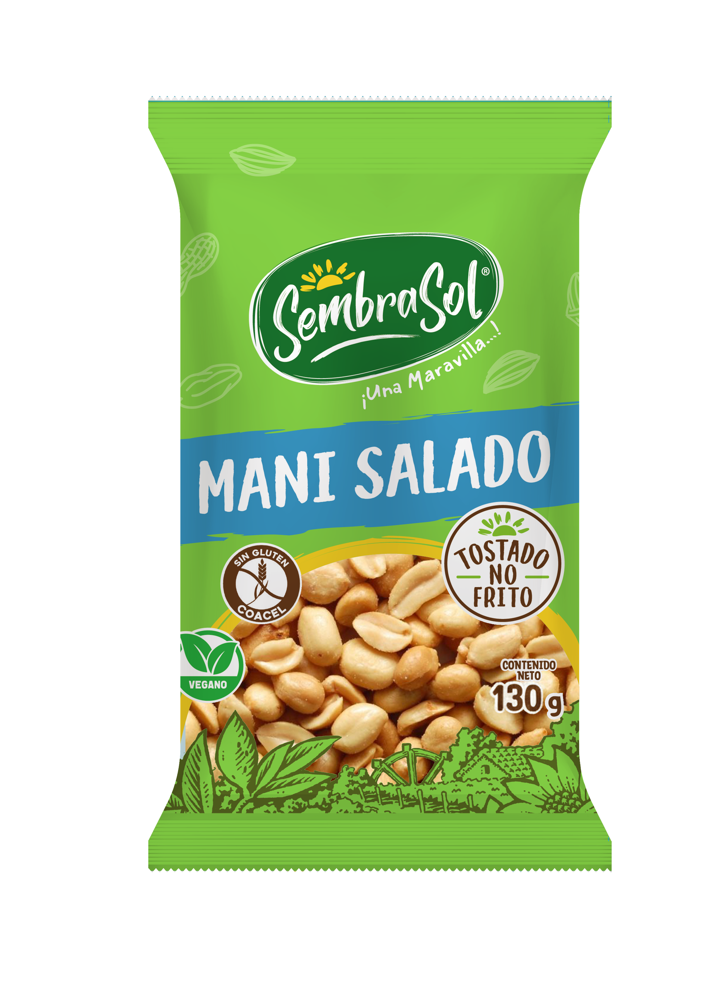 MANI TOSTADO SALADO 130g  (CAJA: 25 UNIDADES)