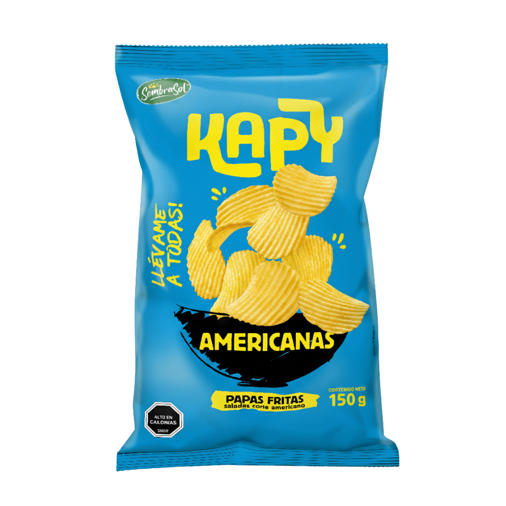 PAPAS FRITAS KAPY AMERICANAS 150 GRS (CAJA: 16 UNIDADES)