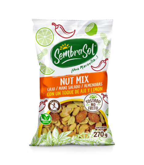 MIX NUTS AJÍ LIMÓN 270GRS (CAJA: 18 UNIDADES)
