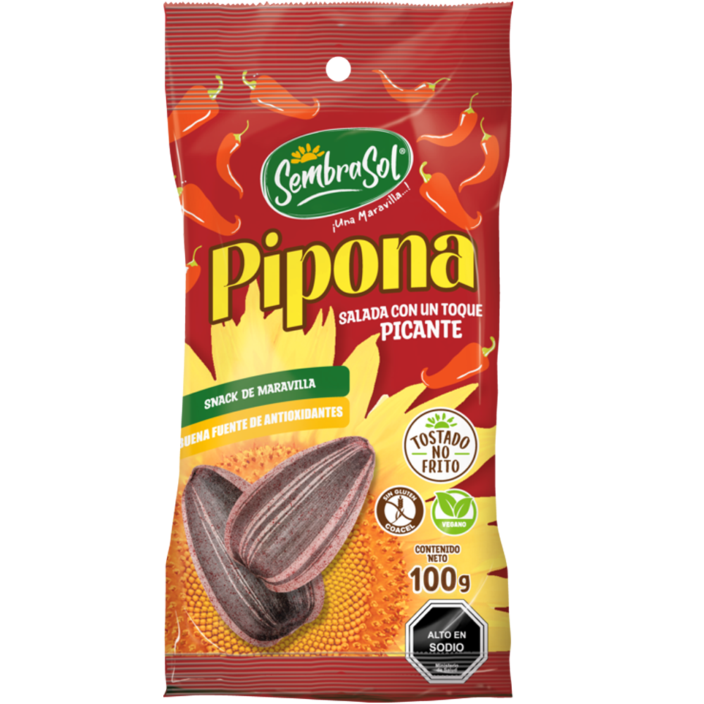 PIPONA SALADA C/TOQUE PICANTE 100g (CAJA: 20 UNIDADES)